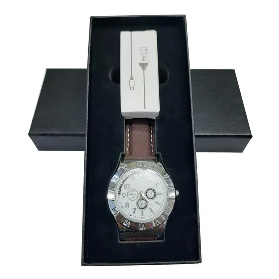 Reloj Para Hombre Pulsera Con Encendedor Correa Marrón