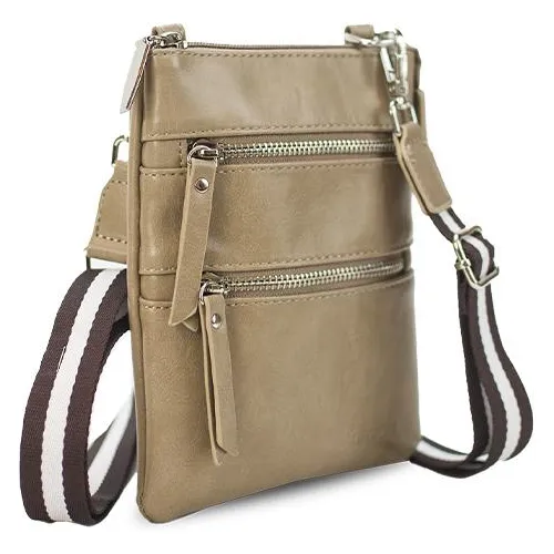Bandolera Lincoln´s Berna color Topo y asas Beige