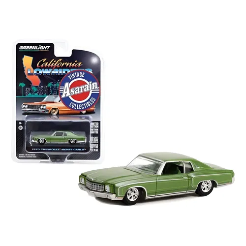 1982 Chevrolet Monte Carlo Lowrider Greenlight 1/64 Cor Verde