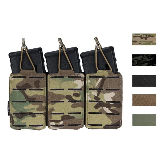 Porta Cargador Tactico Molle Triple Para Arma Larga Mag 556 Color Multicam