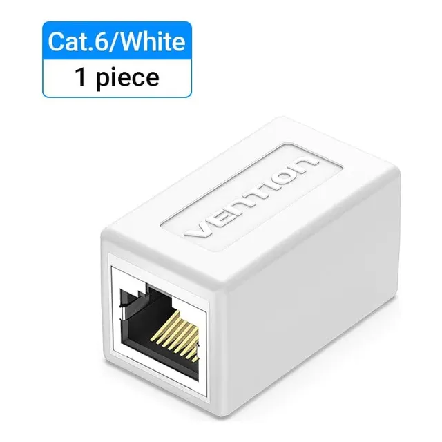Adaptador Union Rj45 Cat6 / Cat5e Ftp Lan Blanco Vention