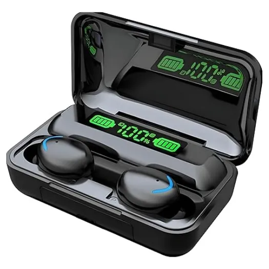 Auriculares Bluetooth Inalámbricos Tws F9-5 Plus Negro Led
