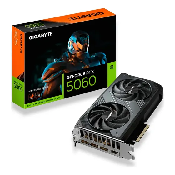 Mercado Livre Placa De Vídeo Geforce Rtx 5060 Windforce Oc 8g Gigabyte image
