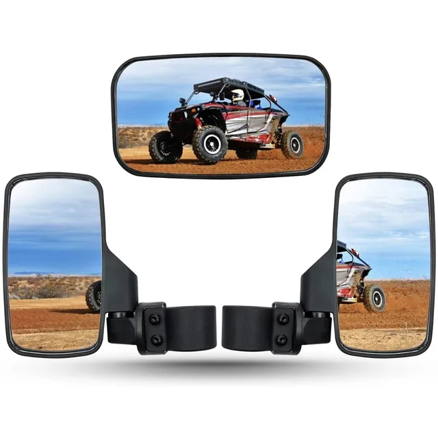 3pcs Espejo Retrovisor Lateral Utv Y Juego De Espejo Central