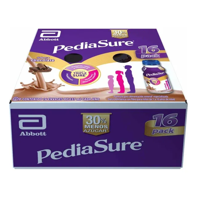 Pediasure Plus Sabor Chocolate 16 Pz De237ml *envio Gratis*