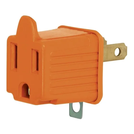Clavija Convertidora A Tierra Naranja Volteck 46256