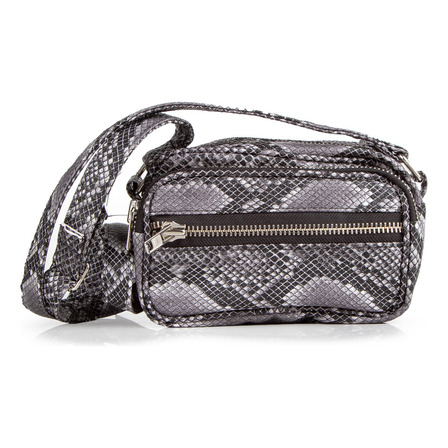 Bandolera Bolso Morral Mujer Citadina Moda Cierres Regulable El Cairo Negro Reptil Reptil Níquel Bandolera Bolso Morral Mujer Citadina Moda Cierres Regulable El Cairo Negro Reptil Reptil Níquel