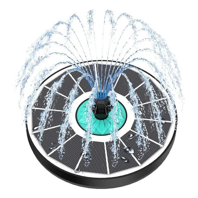 Fuente De Agua Solar Kobalt Modelo Redondo Con Bomba