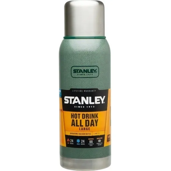 Termo Stanley Adventure 1 litro color verde resistente ideal para bebidas calientes o frías