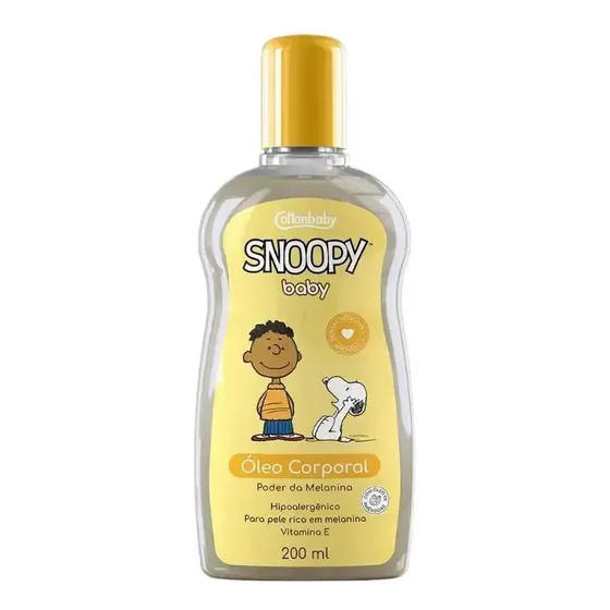Óleo Corporal Snoopy Baby 200ml Poder Da Melanina