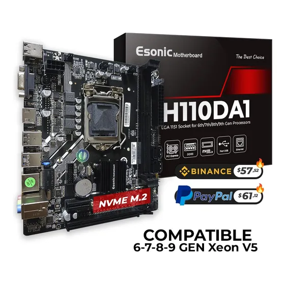 Tarjeta Madre Socket H110 Intel Ddr4 Lga 1151 Motherboard