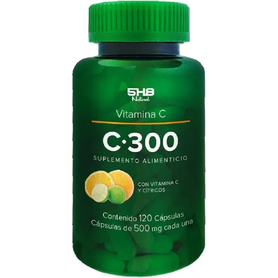 5h8 Vitamina C300mg Refuerzo Inmune 120 Caps Para 4 Meses