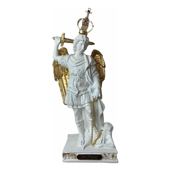 Imagem São Miguel Monte Gargano Resina Frei Gilson - 30cm