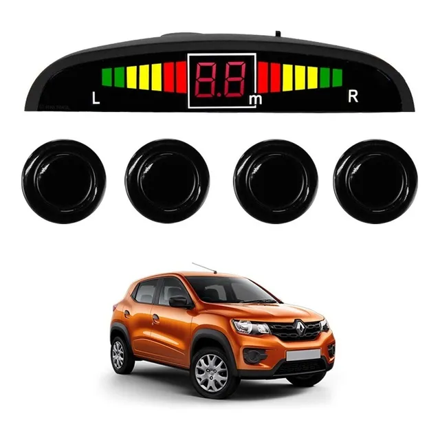 Sensor De Ré Estacionamento Preto Renault Kwid 2017 2018