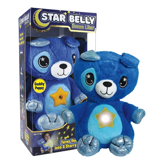 Peluche Dream Lites Star Belly Proyector Luz Nocturna El Rey