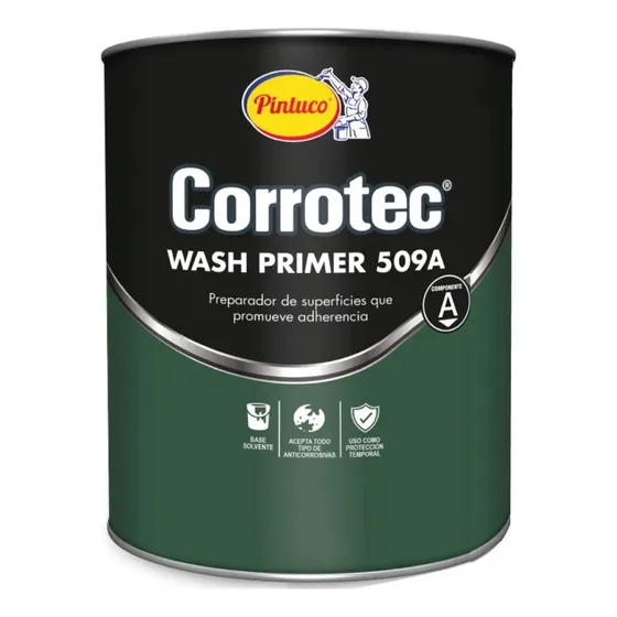 Pintura Corrotec Wash Primer Verde 509a 1/4 Gal Pintuco