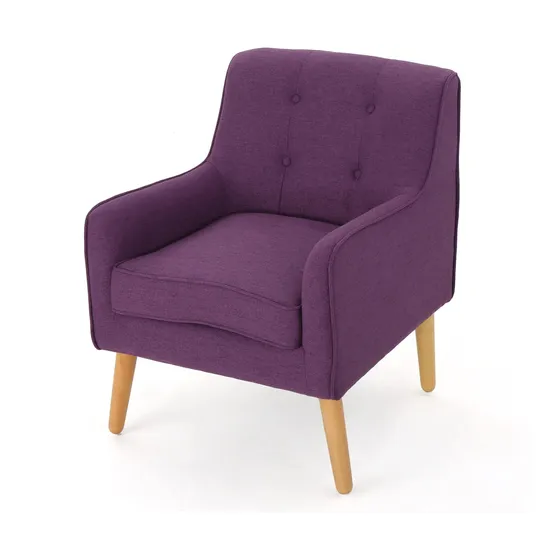 Fontinella Mid Century Tufted Back Tela Arm Chair