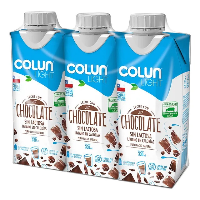 3 Leche Chocolate Sin Lactosa Light 330cc