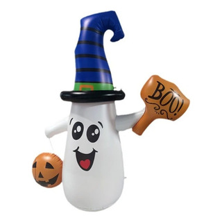1 Inflable Navideño Con Luz Led De Fantasma De 1.5mts 1 Inflable Navideño Con Luz Led De Fantasma De 1.5mts