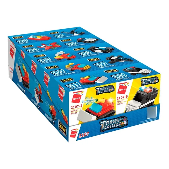 Bloques Construcción Fire Swat Display X10 Cajas Qman