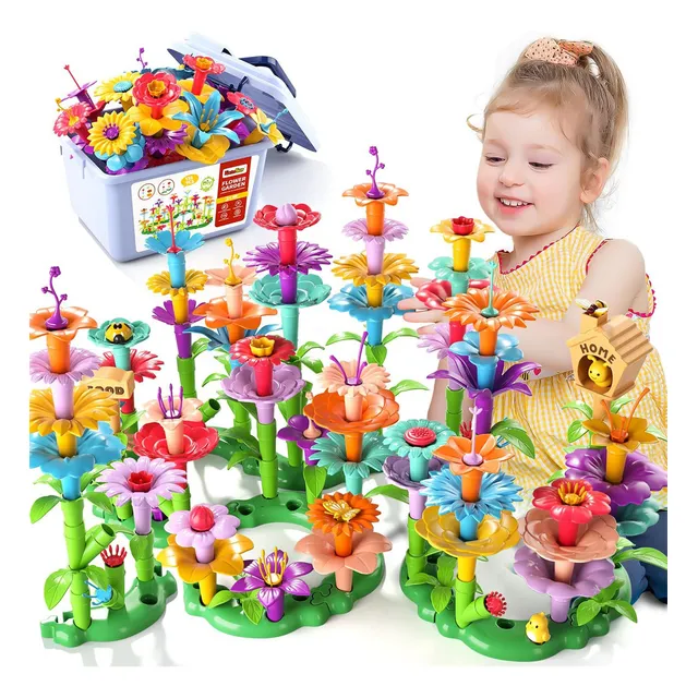 Juego Infantil Bloques Flor 138pcs Regalo De Cumpleaños