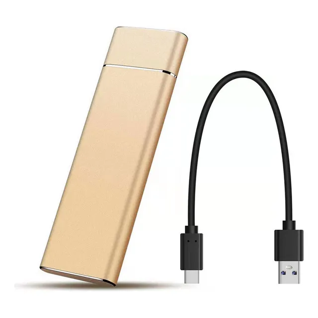 8tb Mini Disco Duro Externo De Portátil Ssd Dorado