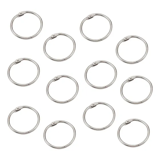 12 Anillos Para Encuadernación De Hojas Sueltas, Anillos