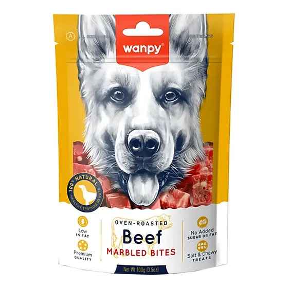 Wanpy Beef Marbled Bites 100gr- Snack Para Perro | Cuotas sin interés