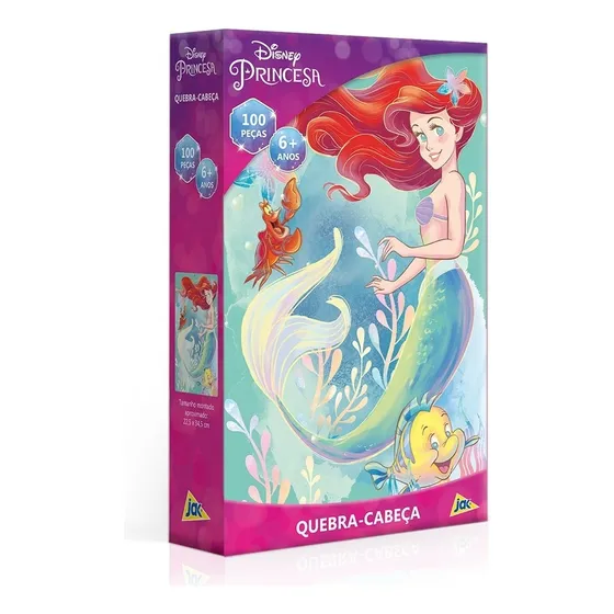 Quebra-cabeça 100 Peças - A Pequena Sereia - Toyster