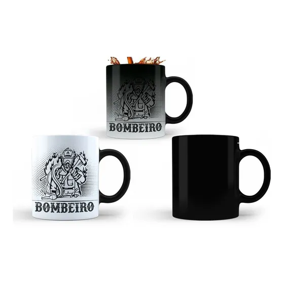 Caneca Mágica Bombeiro 325ml Cerâmica