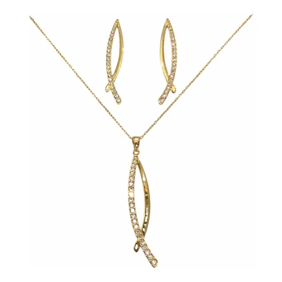 Conj Colar E Brinco Crystallized By Swarovski Import Florida