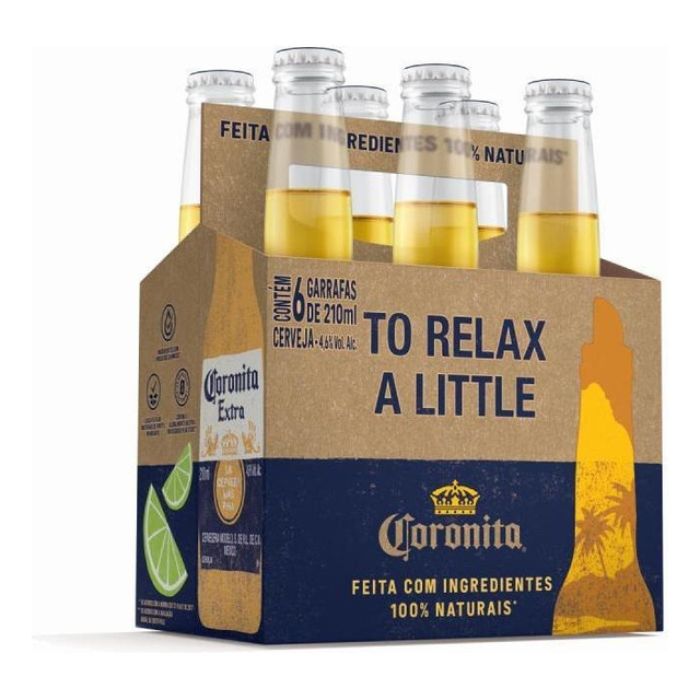 Cerveja Coronita Extra American Lagerloira 210ml 6 U