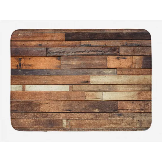 Ambesonne Tapete Baño Madera Diseño Rustico Tablon Piso Casa