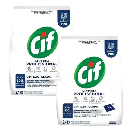 2 Unid. Sabão Em Pó Cif Limpador Multi Uso 2,4kg Cada C Nota