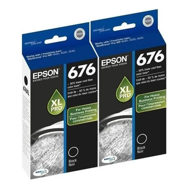 Genuine Epson 676 X L (t676 X L120) Durabrite Ultra Ink Cart