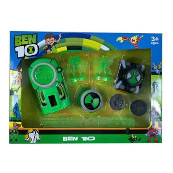 / Ll Set Proyección Ben10 Y Reloj Juguete Con Sonido