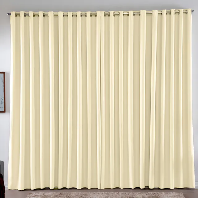 Cortina 2.00 X 1.80 M Blackout Blecaute Palha Corta Luz Em Tecido Grosso Para Quarto E Sala Casa Laura Enxovais