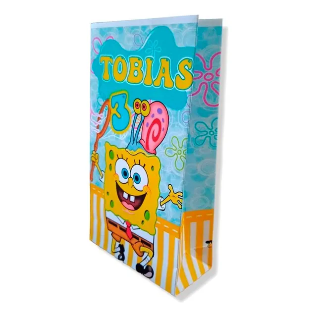  Bolsitas Bob Esponja X 10 Unidades - Sorpresita Bolsa