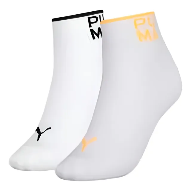 Medias Puma Mujer Placed Blanco Paquete De 2