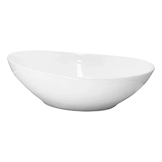 Lavamanos Canoa Ovalado En Ceramica Blanco 14cm*41cm*33cm