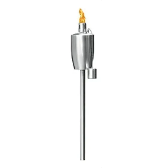 Antorcha Farol Estaca Acero Inoxi 1,15m Citronella Mosquitos