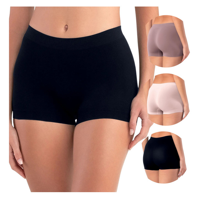 Kit 3 Calcinha Boxer Short Sem Costura Cueca Feminina She Kit 3 Calcinha Boxer Short Sem Costura Cueca Feminina She