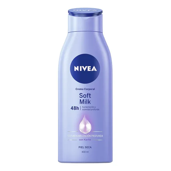 Crema para cuerpo Nivea Cuidados Soft Milk en botella 400mL