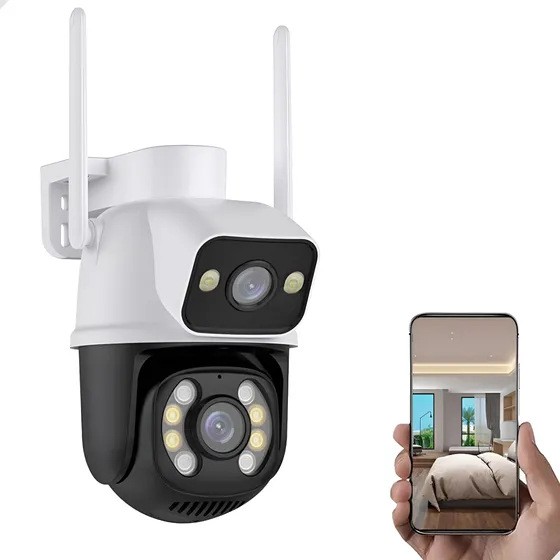 Câmera Duas Lentes Prova D'água Ip App Yoosee Celular Wi-fi