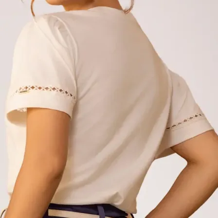 Blusa Feminina Manga Curta Social Moderna Elegante Sofistica