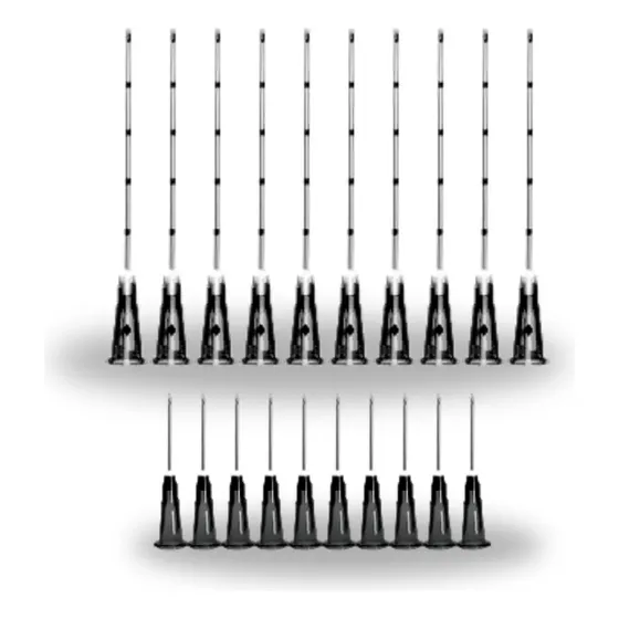 Kit 10 Micro Cânula 22g X 50mm Com Agulha De Pertuito Beleza