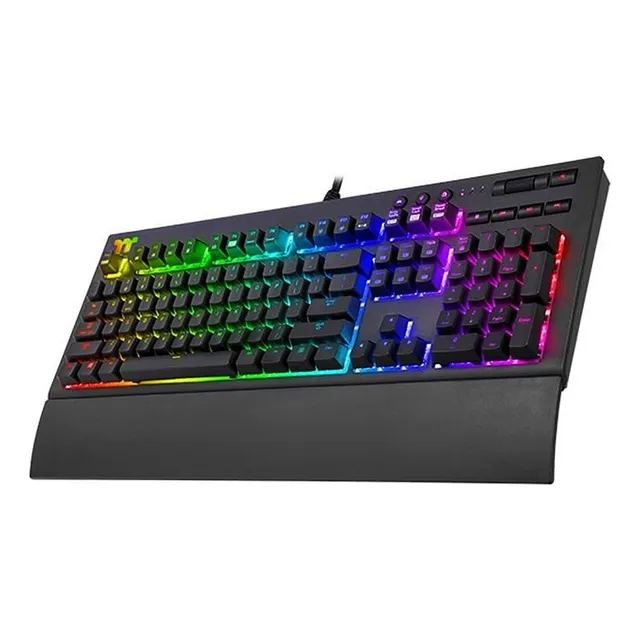 Thermaltake Teclado Gamer Premium X1 Rgb Kb-tpx-blbrsp-01 Color del teclado Negro Idioma Español Latinoamérica