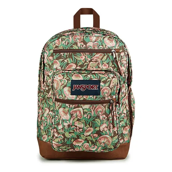 Mochila Jansport Cool Student Painterly Mushrooms Color Marrón