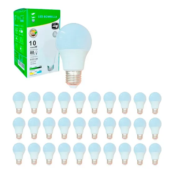 Foco Led 10w Económico Luz Fría E27 Ahorrador Ilv 30 Focos