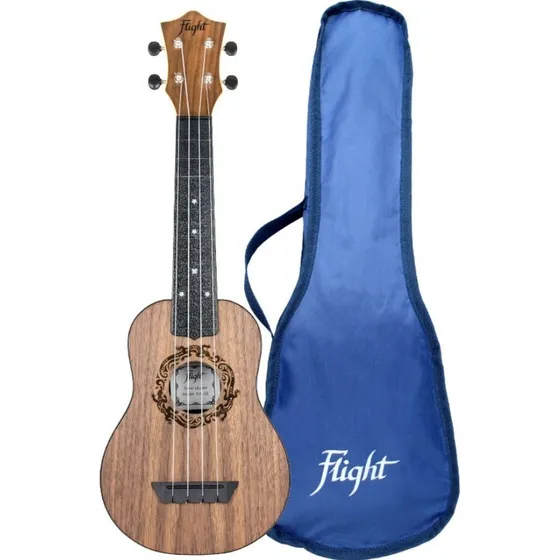 Flight Tus50 Ukulele Soprano Con Funda Color Marrón
